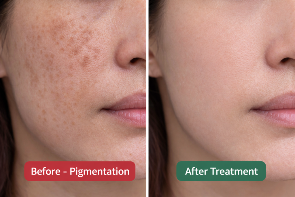 Pigmentation laser treatments at SkinVive in Hyderabad 