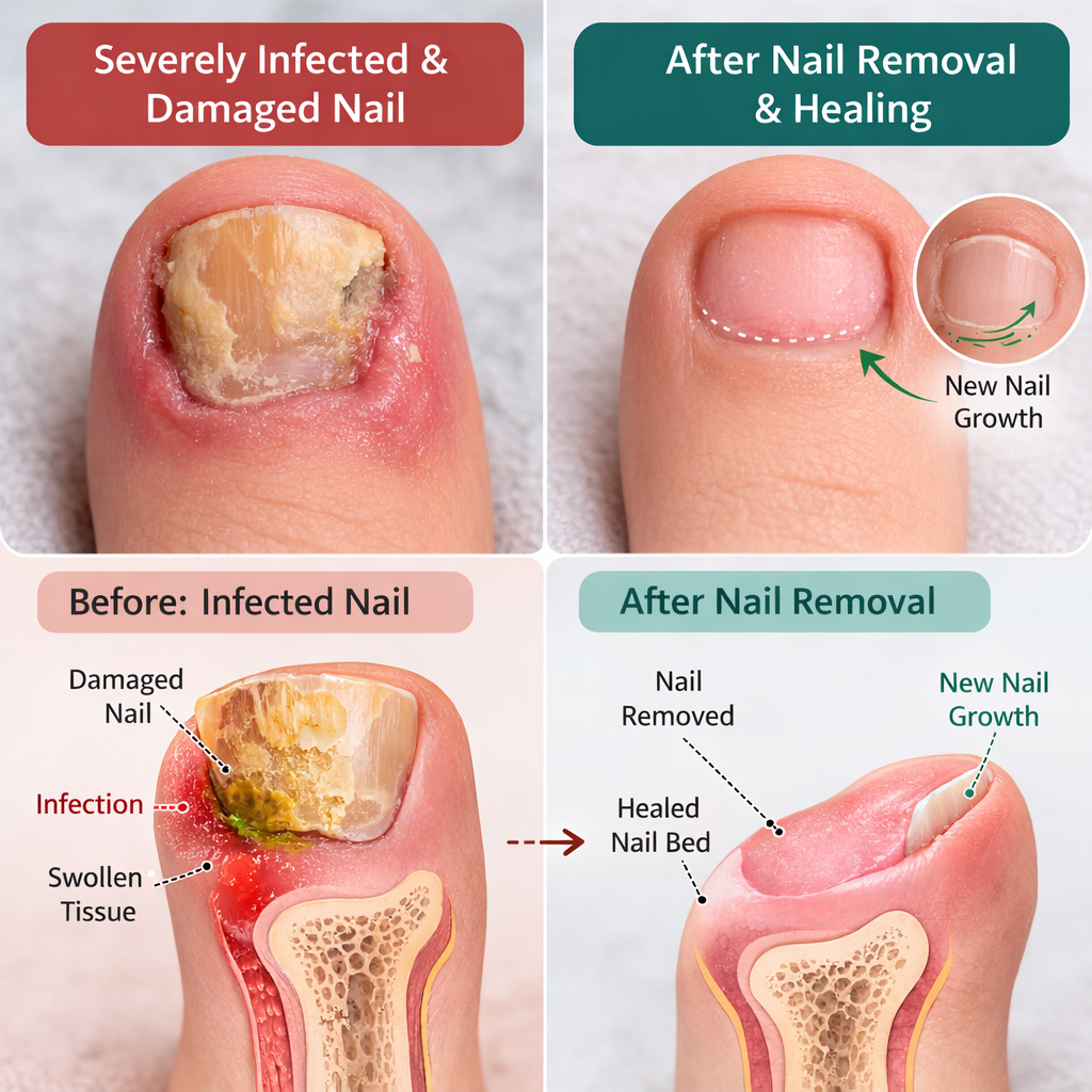 Nail removal surgery at SkinVive in Hyderabad by Dr. Karishni Chittarvu